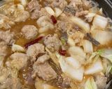 もつ鍋に白菜とプラス鶏もも肉も美味しい作り方3写真