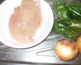 鶏むね肉チキン南蛮風♪簡単玉ねぎピーマン作り方1写真