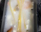 キャンプ飯！シーフードバジルチーズパスタ作り方3写真
