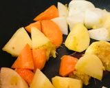 ルーをブレンドした●野菜カレー作り方1写真