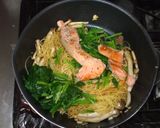 鮭ほうれん草和風パスタ♪簡単レシピ作り方13写真