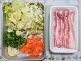 簡単ランチ！キャベツ豚バラ肉の塩焼きそば
