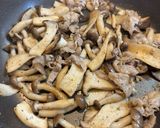 長芋とキノコの昆布茶炒め作り方1写真