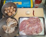 鶏ときのこのトマトソースパスタ作り方1写真