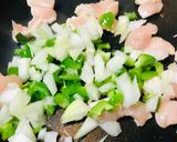 ピーマン＆プチトマトのチーズチキンライス作り方1写真