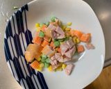レンジ簡単洋風味噌デミ味オムライス弁当作り方1写真