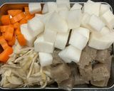 トロトロ牛スジと根菜の煮物♪作り方2写真