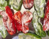 野菜沢山のピーマンの肉詰め😋作り方5写真