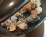 鶏もも肉とひら天のとろ〜り和風あんかけパスタ作り方3写真