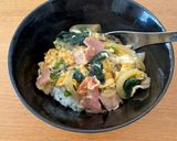 簡単、具沢山たまご丼作り方7写真