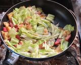 簡単美味ベーコンと湯葉とキャベツのパスタ作り方6写真