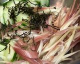 はぐら瓜と茗荷のさっぱり和え(酢の物)作り方3写真