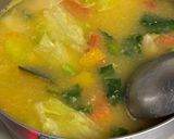 かぼちゃとトマトとレタスで栄養満点♡お味噌汁♪作り方4写真