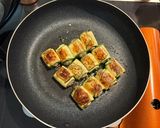 簡単！ズッキーニで包んだうずまき一口餃子作り方6写真