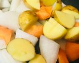 常備根菜★ダイニンジャーの野菜カレー作り方1写真