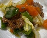【簡単夕食】挽肉と野菜の甘酢炒め作り方4写真