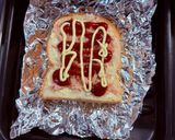 刻みハムと玉ねぎのケチャマヨトースト作り方3写真