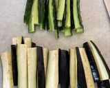 茄子と胡瓜の豚オイポン酢和え作り方1写真