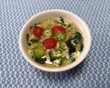 夏野菜♪🍅オクラ・トマト・ほうれん草のかき玉汁✨作り方9写真
