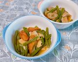 三度豆と油揚げとごぼう天の煮物作り方8写真