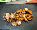 残った唐揚げリメイクで美味しいチャーハン作り方1写真