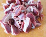 おつまみに【砂肝のにんにくネギ塩炒め】作り方1写真