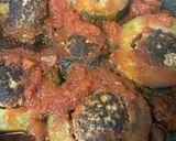 ズッキーニの肉詰めトマトソース煮込み作り方4写真