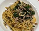 ニラ塩ミートソースパスタ作り方8写真