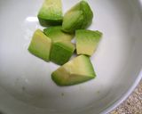 【副菜】アボカド塩昆布ごま油作り方3写真