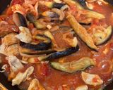 ナスと鶏胸肉のヘルシーとまとパスタ作り方5写真