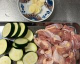 鶏肉とズッキーニのガーリックソテー作り方1写真