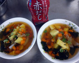 簡単にも野菜を摂取！白だしのお吸い物作り方4写真