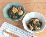 レンジで簡単！里芋とわかめのごまポン和え作り方3写真