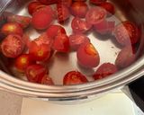 トマト🍅と夏野菜のワンパン❣️サンラータン煮麺作り方1写真