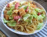 簡単美味ベーコンと湯葉とキャベツのパスタ作り方9写真