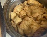 油揚げ煮の辛子添え(浄土宗のお盆)作り方3写真