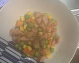 レンジ簡単中華風ペスカトーレ味炒飯弁当作り方4写真