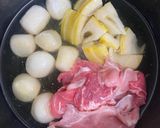 炊飯器で簡単！筍と里芋とインゲンの煮物作り方2写真