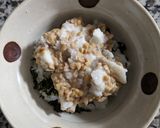 甘酒で作る、鯖缶とアボカドのねばねば丼作り方2写真