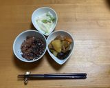 豆浸水無し電気圧力鍋醤油豆おこわに煮物作り方12写真
