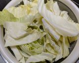 サバ缶水煮と生姜とキャベツのパスタ作り方1写真