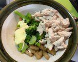 デパ地下風！蒸し鶏とごぼうのごまマヨ和え作り方4写真