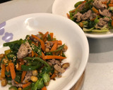 豚肉と炒り大豆のバター醤油炒め作り方4写真