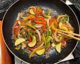 ズッキーニなどの夏野菜彩りチャプチェ作り方6写真