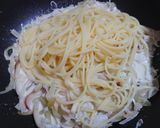 ♬シラス＆きのこ＆林檎のクリームパスタ♬作り方3写真