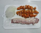 カボチャとベーコンの豆乳スープ作り方1写真