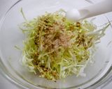 食物繊維不足対策！たっぷりキャベツ+大豆作り方1写真