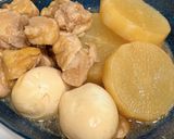 味しみしみ鶏大根♡煮卵入り作り方4写真