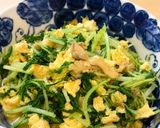 たもぎ茸と水菜のふわとろ卵炒め作り方11写真