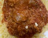 ミートボール入りミートソースパスタ作り方8写真